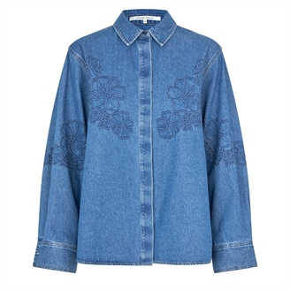 Second Female Cornelia Denim Shirt Blue Denim